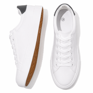 Shop FRACORA Men's White PU Leather Tennis Shoes Water Resistant Casual Sneakers